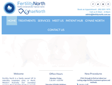 Tablet Screenshot of fertilitynorth.com.au